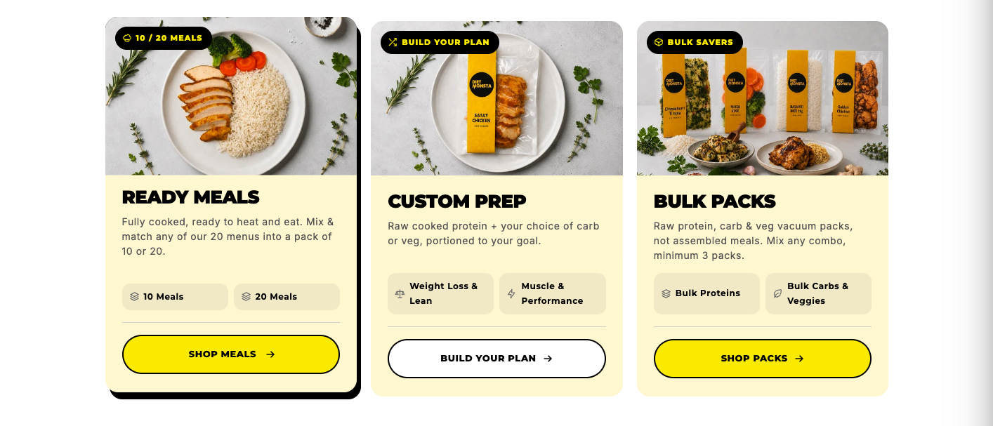 New catalog: Ready Meals, Custom Prep, Bulk Packs