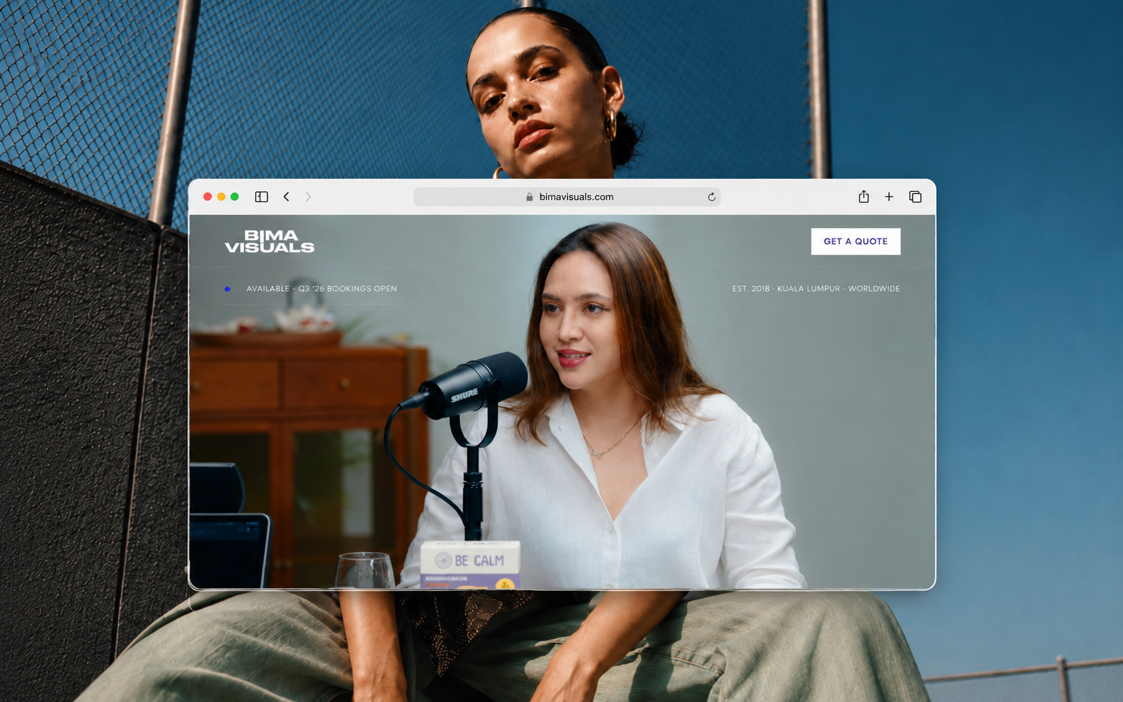 Bima Visuals website